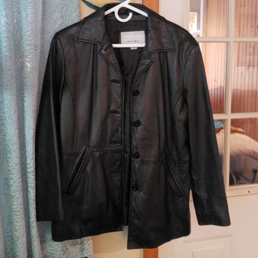 Leather coat